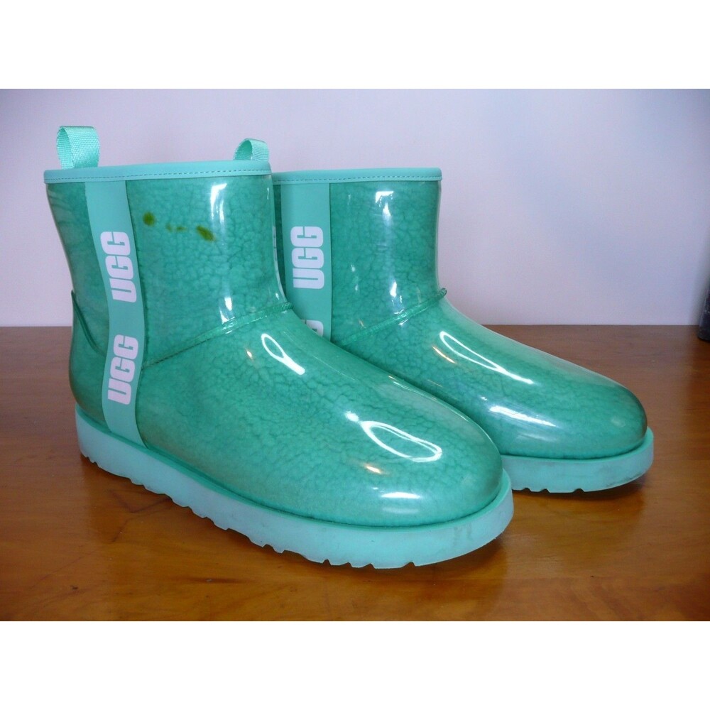UGG Woman Classic Tide Pool Waterproof Size 11 Rain Boot Teal Green *READ*